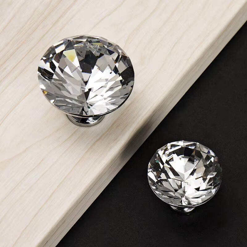 Knobs Drawer Knobs Diamond Style Kitchen Pull Cabinet Crystal Knobs Handles Dresser Knobs