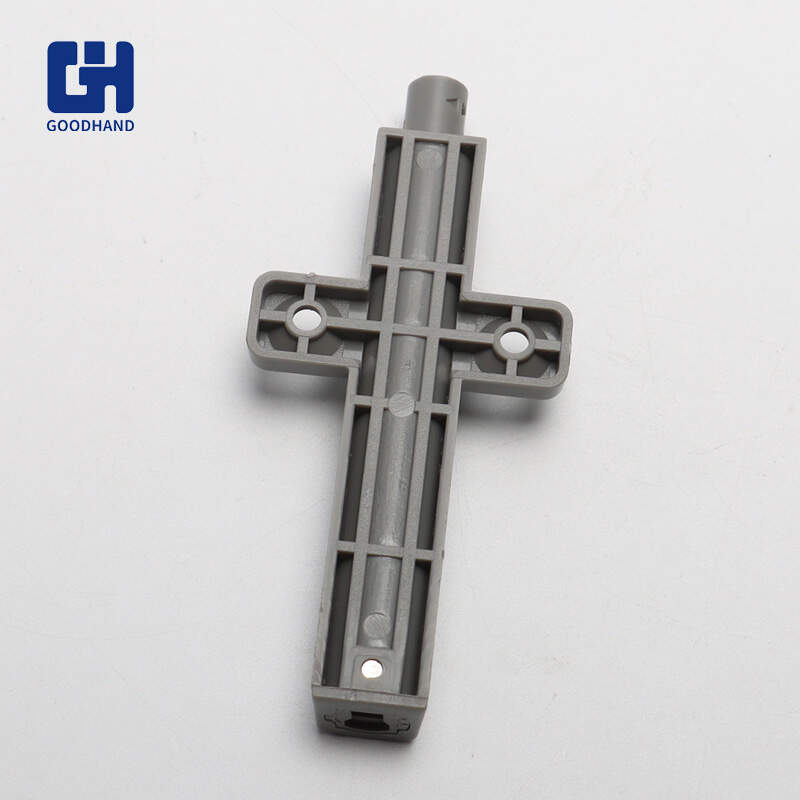 Magnetic door latch cabinet, Push to open furniture, Easy installation hardware, Modern magnetic cabinet, Grey magnetic door latch