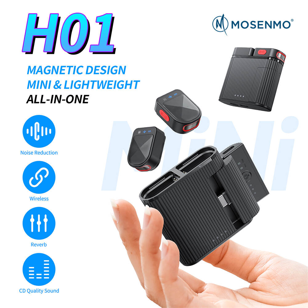 MOSENMO H01 Magnetic Wireless Mini Lavalier Microphone