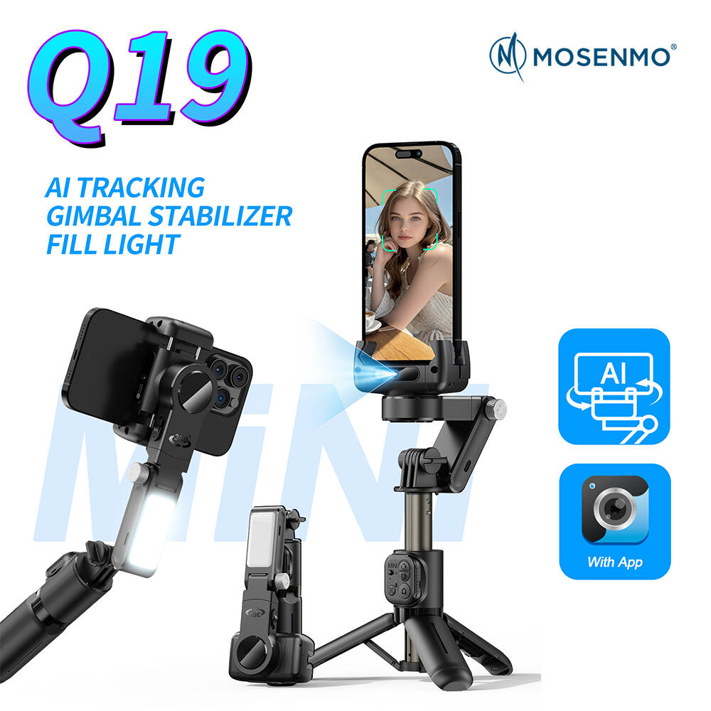 MOSENMO Q19 AI Tracking Gimbal Stabilizer with Fill Light
