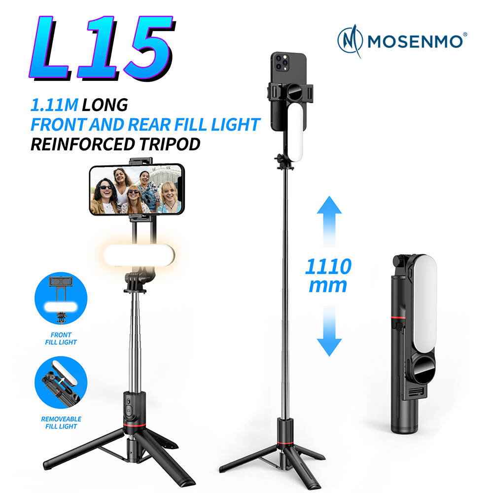 MOSENMO L15 1.11m Removeable Front and Rear Fill Light Tripod