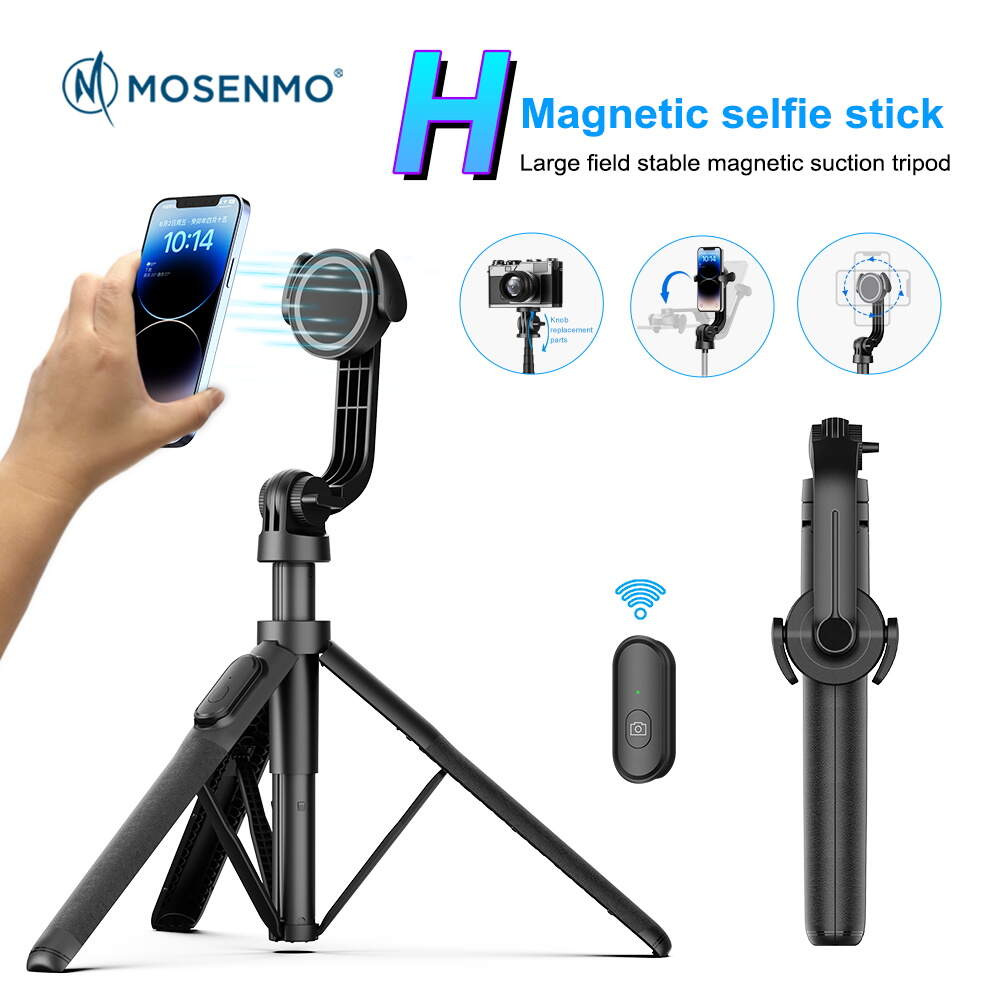 MOSENMO Mag-H1 1.5m Aluminum Alloy Rods Magnetic Selfie Stick Tripod