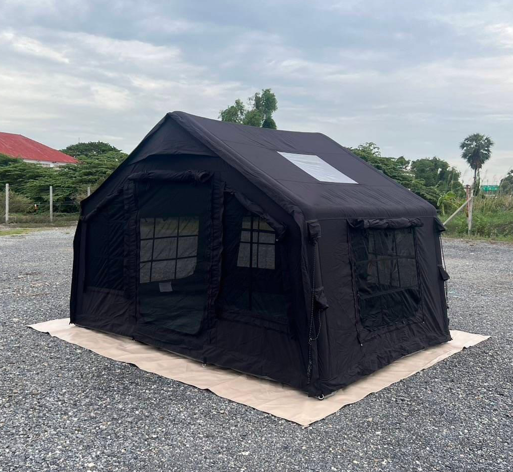 8 square meters black inflatable tent