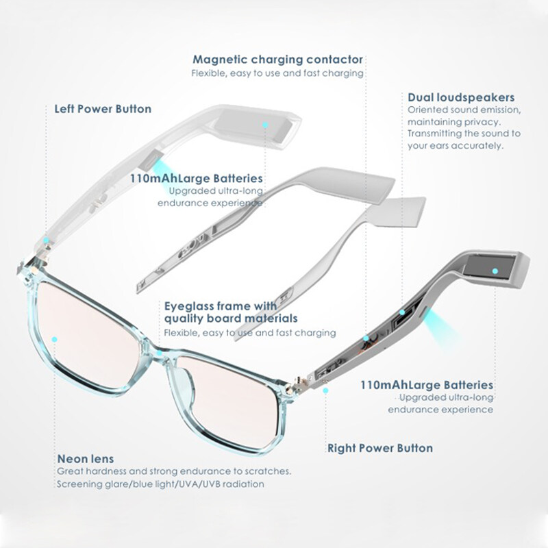 Anti Bluelight Bluetooth Glasses, Bluetooth Glasses