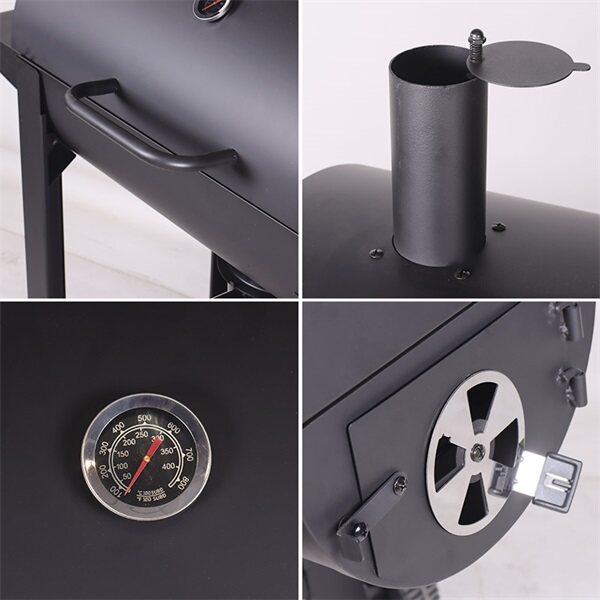 trolley charcoal BBQ, wood pellet fired smoker grills