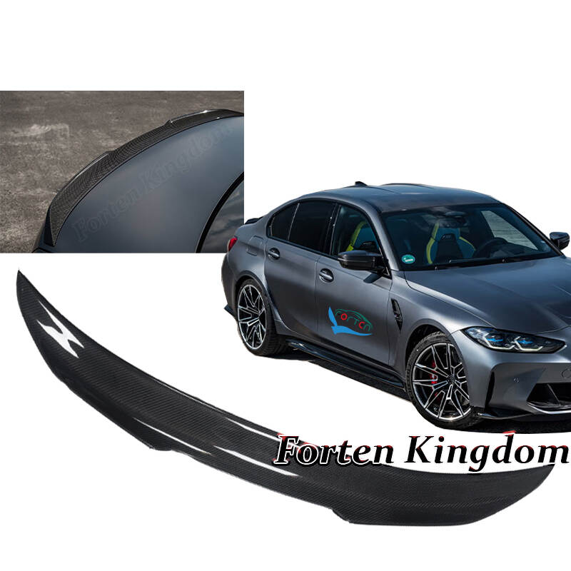 Fibra De Carbono Carbon Fiber Car Spoilers PSM Wing Universal Rear Spoiler For BMW M3 F80 2014-2018 Rear Trunk Boot Lip Tailwing