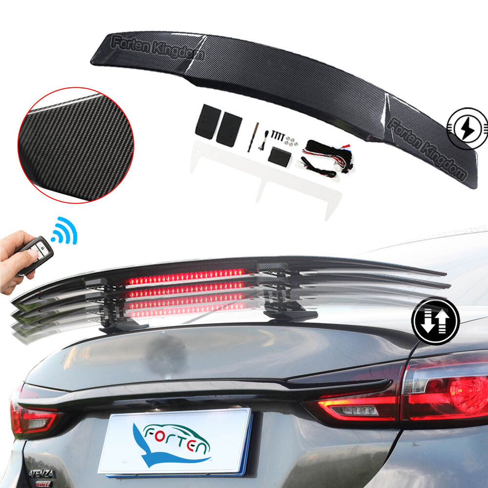 Car Electric Accessories Universal Glossy Carbon Fiber Rear Trunk Tail Boot Lid Automatically Car Spoiler Wing For Avalon Camry