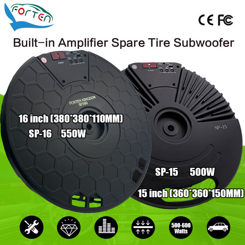 Universal 15 inch 16 inch 18 inch Spare Tire Subwoofer Car Powered Bass Speaker Car Amplifiers Audio Subwoofers For Car Spare Ti