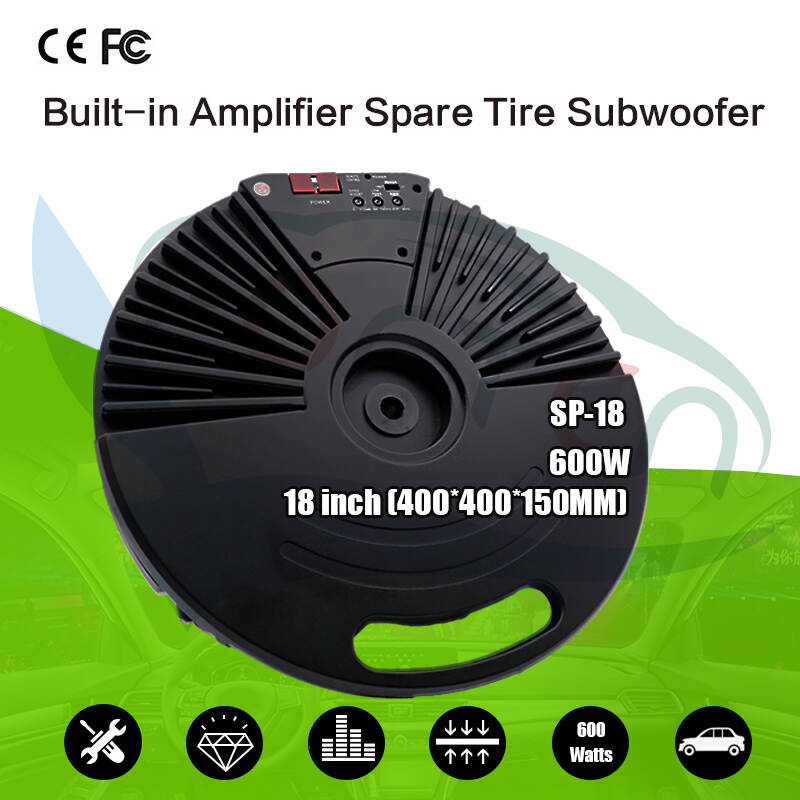 Auto Universal 18inch Car Powered Bass Speaker Car Amplifiers Audio spare tire Type Subwoofers