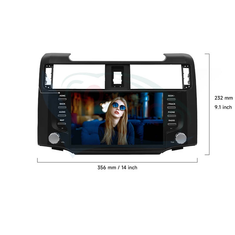 Dasaita Head Unit 9 inch Car QLED Screen Radio CarPlay Android Auto Car Audio Stereo For Toyota 4Runner T10 5th gen 10-23