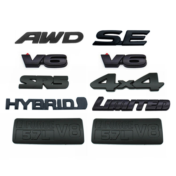 Customized ABS Matte Black Overlay Blackout Decals Car Emblem Sticker Auto Exterior Letter For Toyota Tacoma Tundra 4Runner