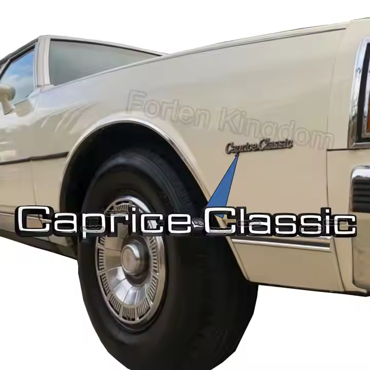 Customized Chrome ABS 3D Auto Exterior Tape Sticker For 1977-1984 Caprice Classic Brougham Car Rear Tailgate Fender Emblem Badge