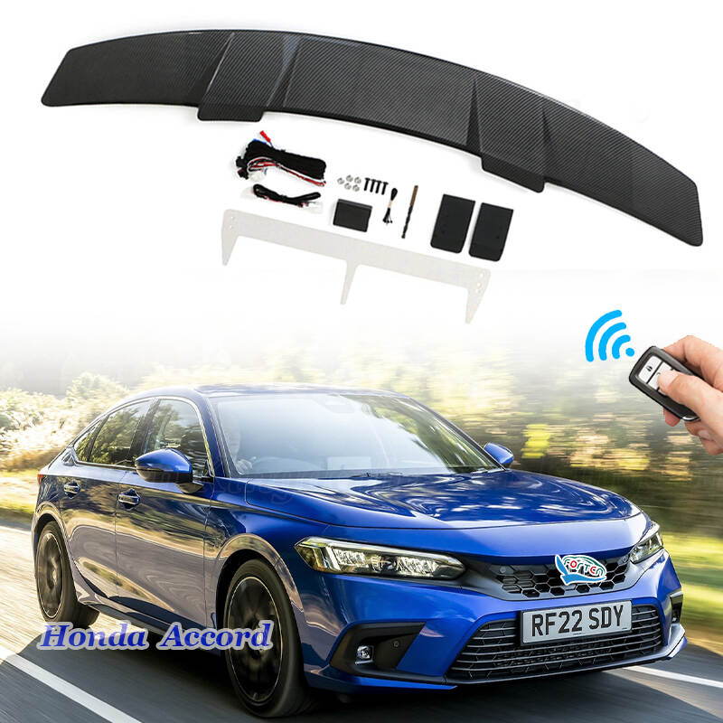 Carbon Fiber Car Retractable Universal Electric Rear Wing Trunk Lip Roof Spoiler For Audi A6 BMW M3 F80 Stick on Boot Spoiler