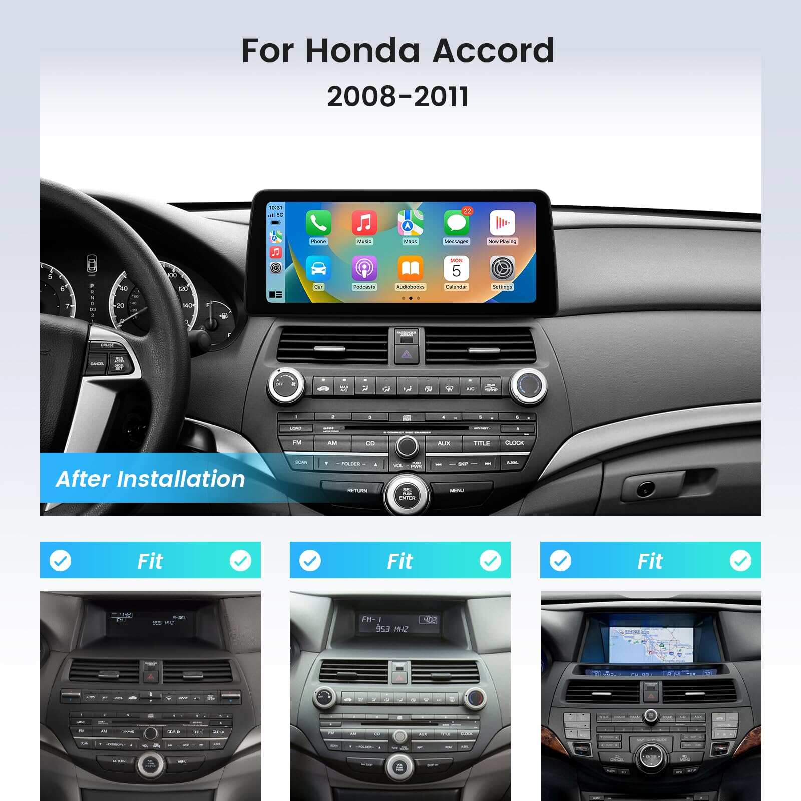 Dasaita Double Din Android Stereo Honda Accord；Wireless CarPlay DSP Sound QLED Screen；Honda Accord 2008-2011 Stereo Installation；Dasaita Double Din；Android Car Stereo Honda Accord 2008-2011；Dasaita Wireless CarPlay Head Unit for Honda Accord 2008 2009 2011；Dasaita QLED Touchscreen Car Radio Honda Accord 2008-2011；Double Din Android Stereo for Honda Accord 2008-2011；Wireless CarPlay Android Car Stereo Double Din；Dasaita GPS Navigation Double Din Head Unit Honda Accord 2008-2011； Dasaita DSP Sound Android Car Stereo Honda Accord 2008-2011；Dasaita Wireless CarPlay QLED Screen Head Unit for Honda Accord；