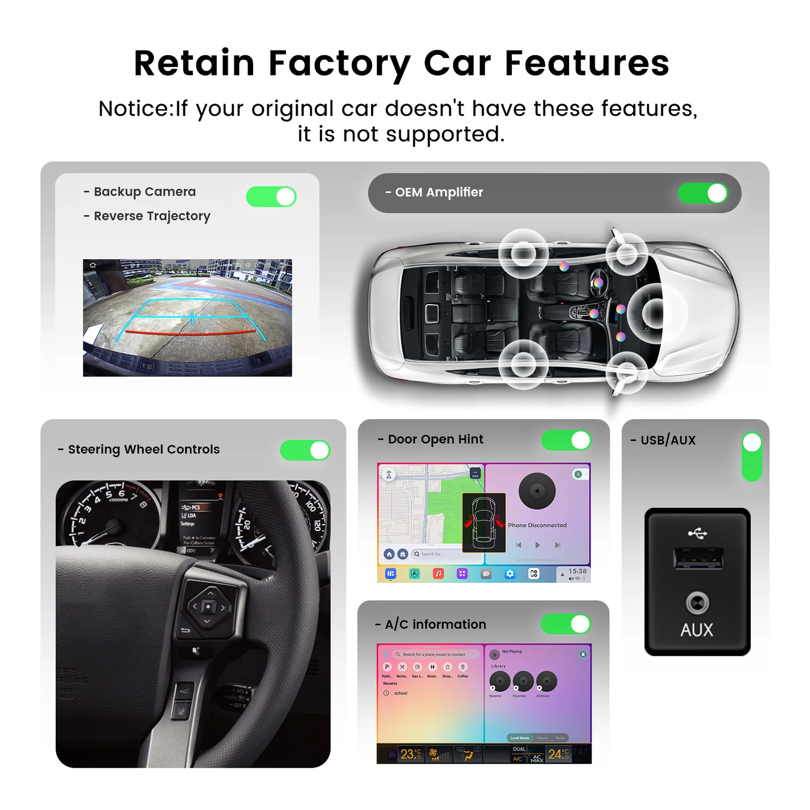 Dasaita Android Car Stereo；Toyota Tacoma Head Unit； Touchscreen GPS Navigation； Apple CarPlay Stereo； Android Auto Radio； Tacoma Multimedia System； Bluetooth Car Radio； OEM-Style Android Head Unit； Backup Camera Ready； Custom Car Audio Upgrade； Tacoma Infotainment System; Dasaita entertainment system
