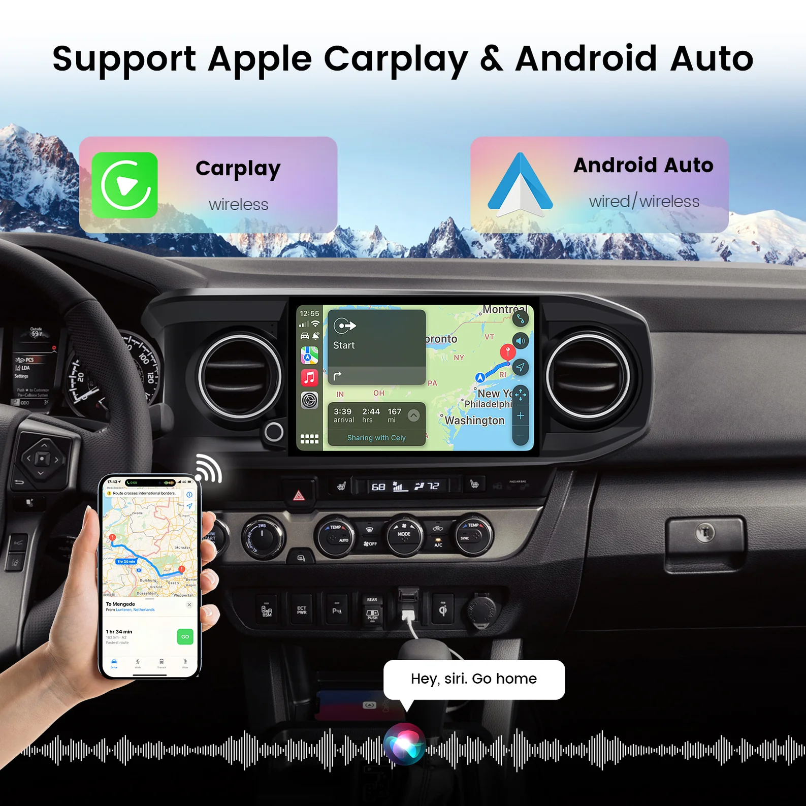 Dasaita Android Car Stereo；Toyota Tacoma Head Unit； Touchscreen GPS Navigation； Apple CarPlay Stereo； Android Auto Radio； Tacoma Multimedia System； Bluetooth Car Radio； OEM-Style Android Head Unit； Backup Camera Ready； Custom Car Audio Upgrade； Tacoma Infotainment System; Dasaita entertainment system