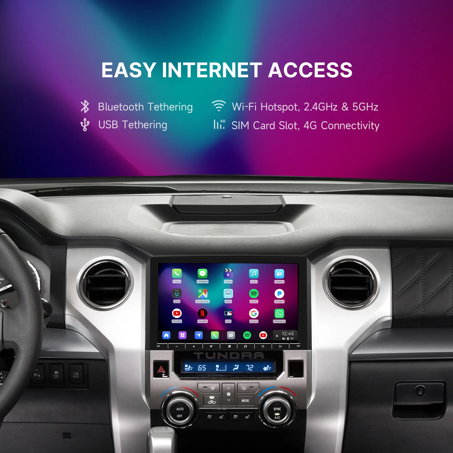 Car radio;Dasaita;Toyota tundra;Carplay;GPS navigation;Multimedia car stereo;Tundra Accessories
