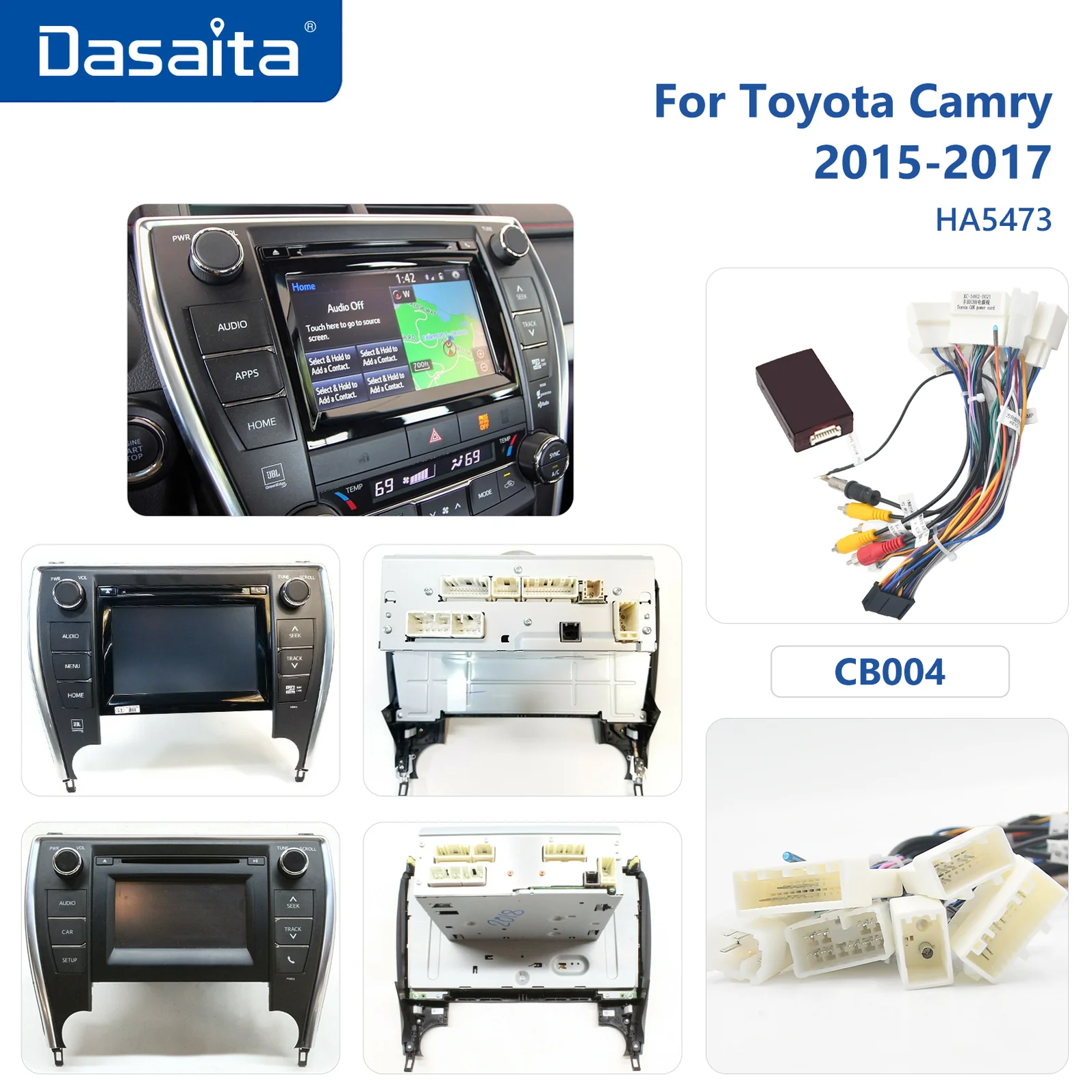 Android Car Stereo for Toyota Camry 2015-2017；Dasaita Head Unit Wireless CarPlay；9