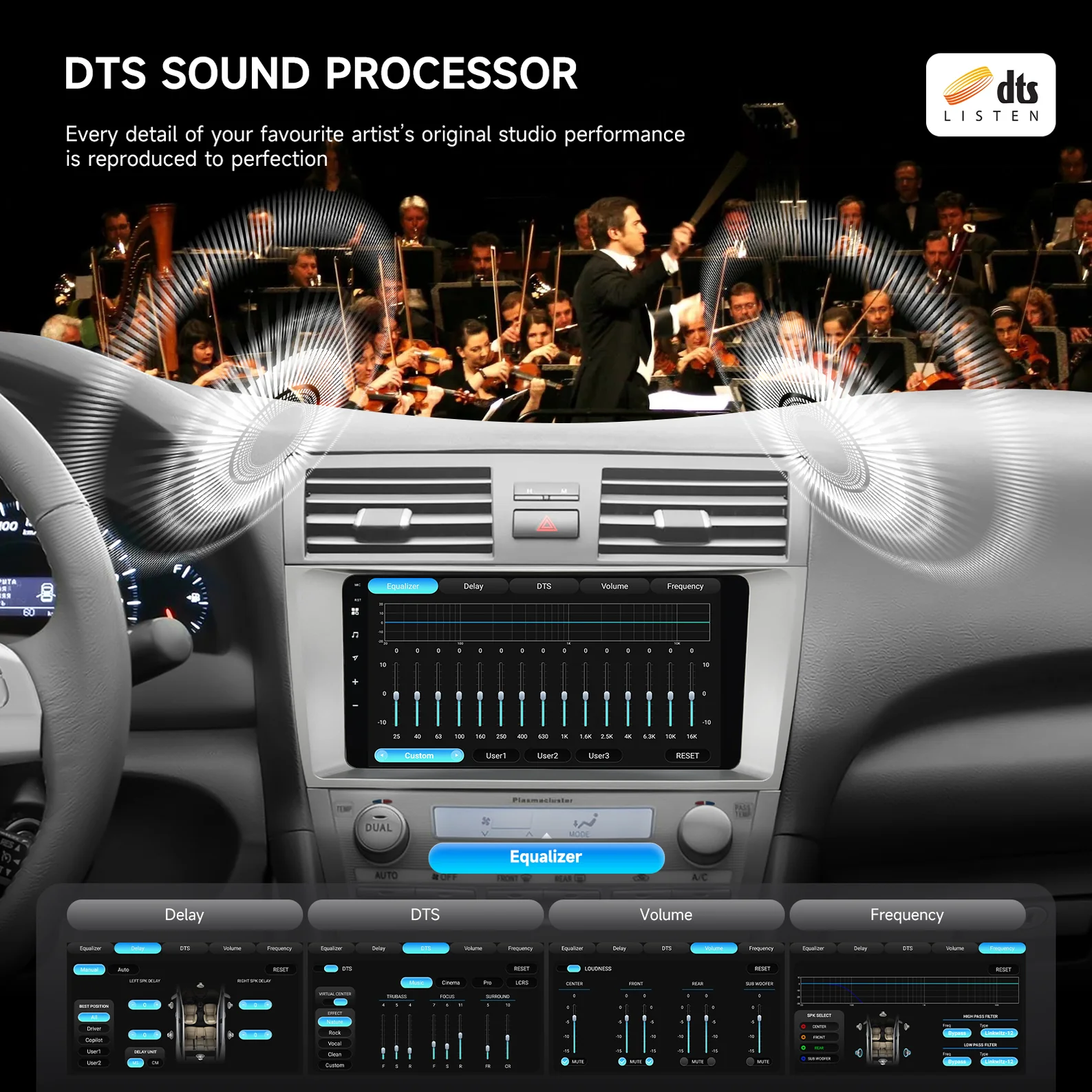 Android Car Stereo for Toyota Camry 2007-2011；Dasaita Head Unit Wireless CarPlay 6th Gen Camry；7