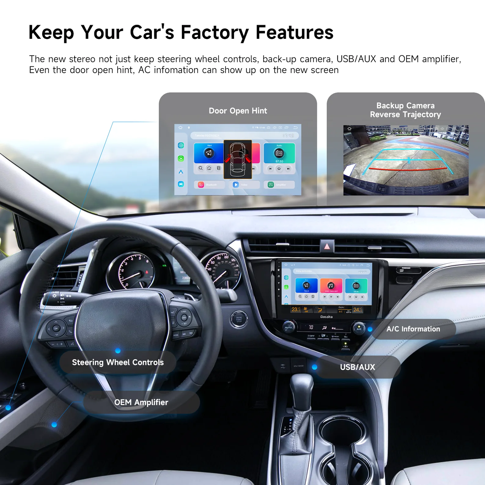 2019 Camry Android stereo ；
