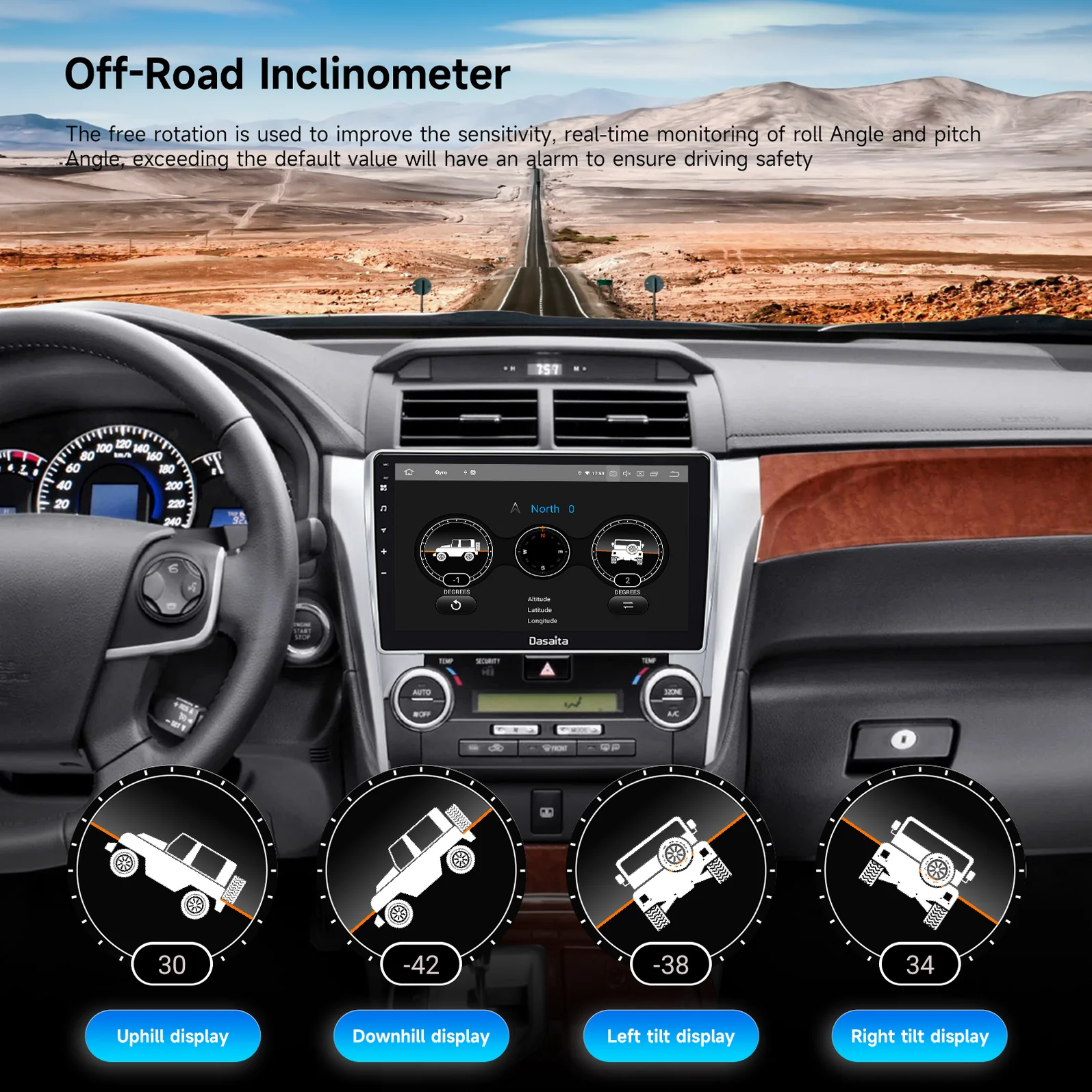 Android Car Stereo for Toyota Camry 2015-2017；7th Gen Camry GPS Head Unit with DVD；Dasaita Wireless CarPlay Car Radio；Toyota Camry 2017 Infotainment Upgrade；OEM Android Radio for 7th Gen Camry；2015 Camry Android stereo；Toyota CarPlay head unit；Dasaita touchscreen car radio；Camry 2017 infotainment upgrade；wireless Android Auto Toyota；
