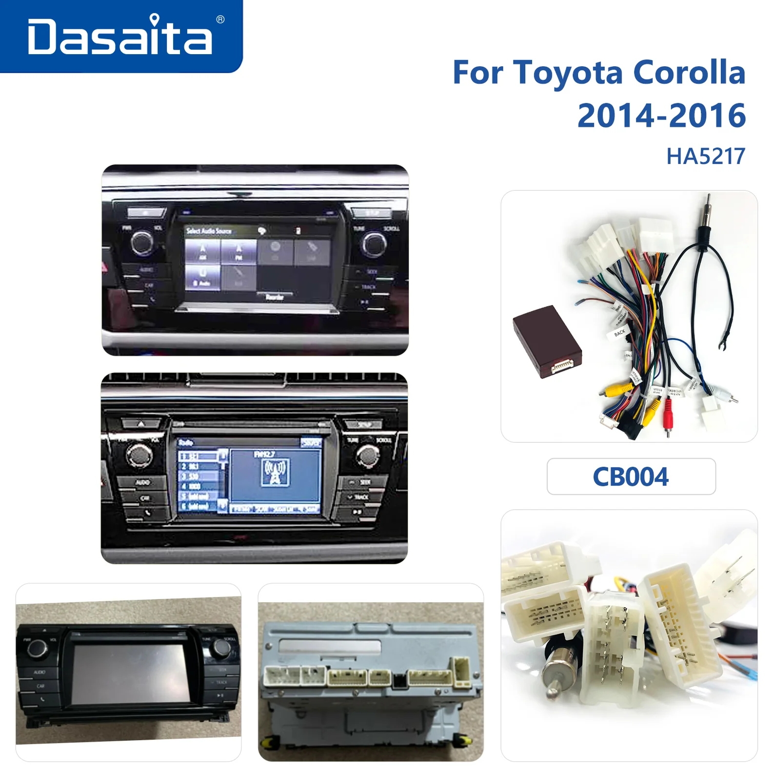 Android Car Stereo for Toyota Corolla 2014-2016；Toyota Corolla Reversing Camera Head Unit；Corolla GPS Head Unit with DVD Player；Dasaita Android Car Stereo Toyota Corolla 2014-2016；Dasaita Wireless CarPlay Car Radio；Toyota Corolla 2016 Infotainment Upgrade；OEM Android Radio for Corolla