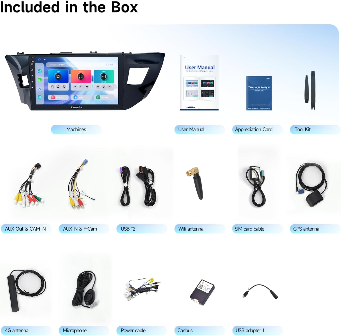 Android Car Stereo for Toyota Corolla 2014-2016；Toyota Corolla Reversing Camera Head Unit；Corolla GPS Head Unit with DVD Player；Dasaita Android Car Stereo Toyota Corolla 2014-2016；Dasaita Wireless CarPlay Car Radio；Toyota Corolla 2016 Infotainment Upgrade；OEM Android Radio for Corolla