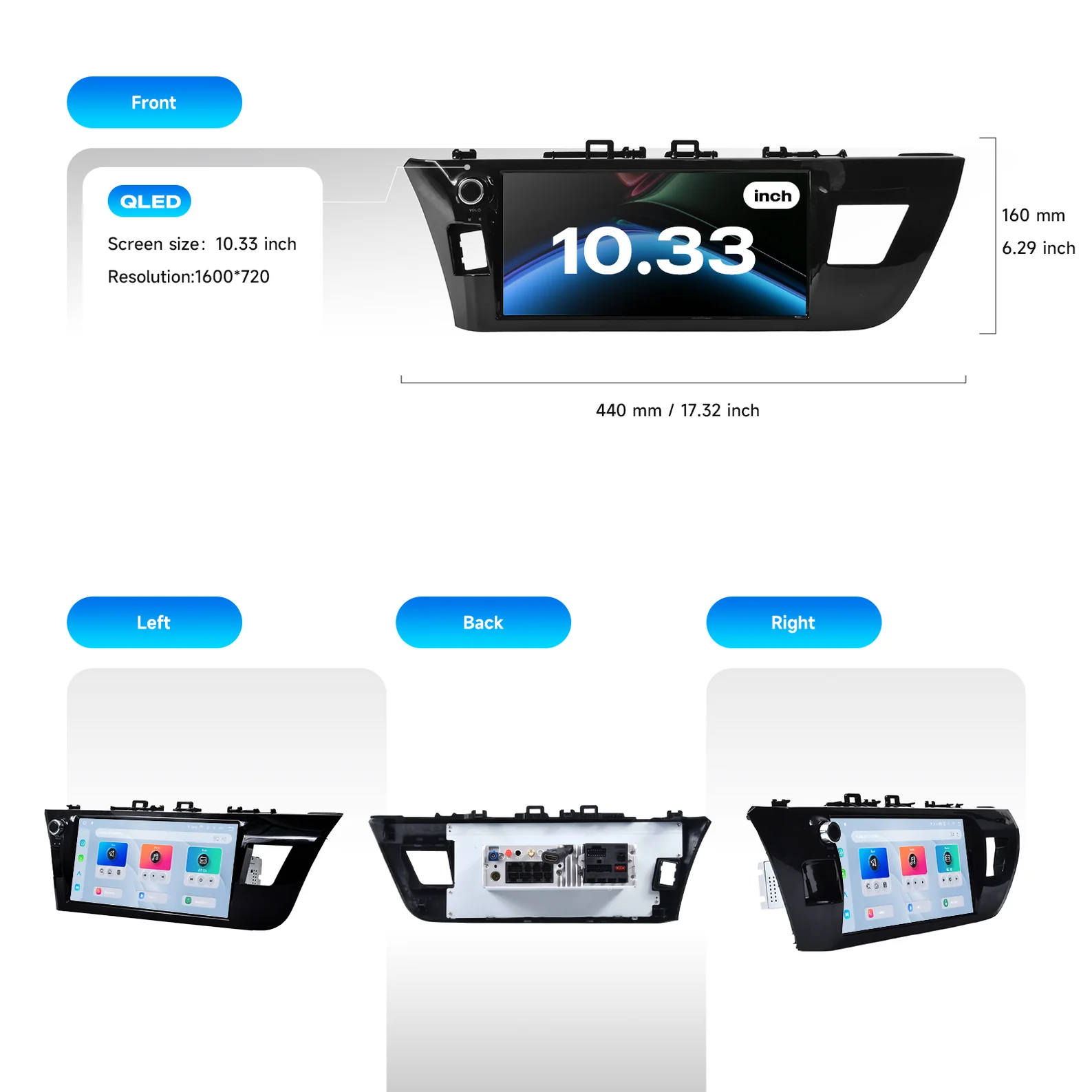 Android Car Stereo for Toyota Corolla 2014-2016；Toyota Corolla Reversing Camera Head Unit；Corolla GPS Head Unit with DVD Player；Dasaita Android Car Stereo Toyota Corolla 2014-2016；Dasaita Wireless CarPlay Car Radio；Toyota Corolla 2016 Infotainment Upgrade；OEM Android Radio for Corolla