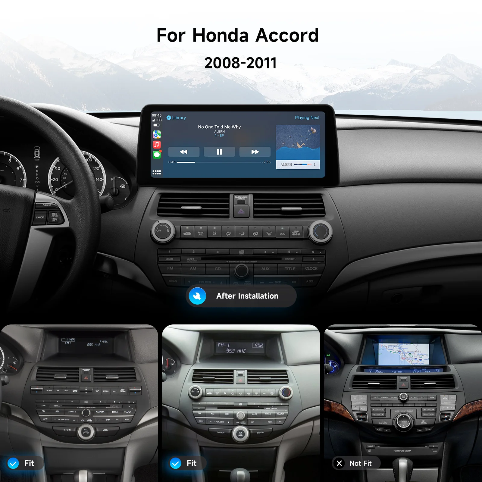 honda accord 2008-2012;dasaita car android;car dvd player'car play for honda accord 2011