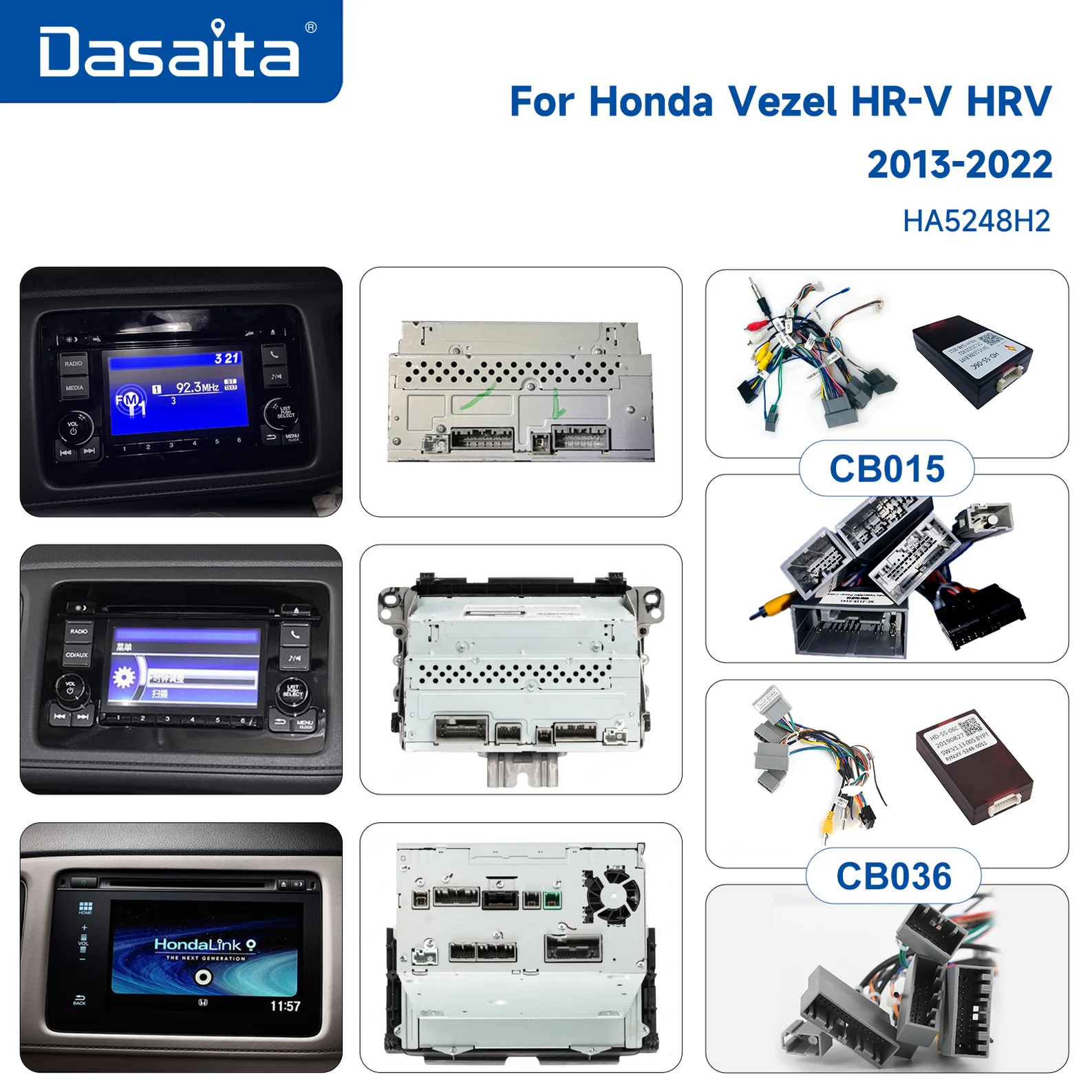 Dasaita car radio,Dasaita audio multimedia head unit,Dasaita Android car stereo,Dasaita CarPlay head unit,Dasaita GPS navigation head unit,Dasaita DVD player head unit,Honda Vezel HR-V 2013-2022 car radio upgrade,Honda Vezel HR-V aftermarket stereo,Car stereo for Honda Vezel HR-V,Honda Vezel HR-V multimedia system,Wireless CarPlay car radio,Android Auto car stereo,GPS navigation car radio,DVD player in car stereo,DSP-enhanced audio car radio,Bluetooth enabled car stereo,Touchscreen car radio,Plug-and-play car radio for Honda Vezel HR-V,Easy installation car stereo,Factory steering control-compatible car radio