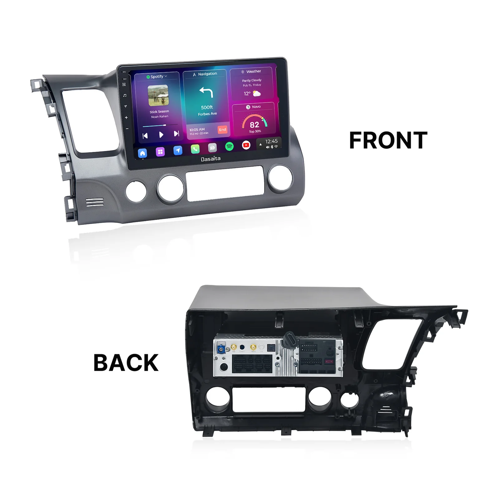 Dasaita Android car stereo,Honda Civic 2007-2011 head unit,Wireless CarPlay Honda Civic,Android Auto Honda Civic,10.2-inch touchscreen car radio,Honda Civic 8th gen multimedia upgrade,2007-2011 Honda Civic radio replacement,Honda Civic single dual screen head unit,Honda Civic factory steering control compatible,DSP audio Honda Civic,QLED display car stereo,GPS navigation Honda Civic,Honda Civic 2007-2011 wireless CarPlay upgrade,Honda Civic infotainment upgrade,Android 13 car stereo,Wireless Android Auto