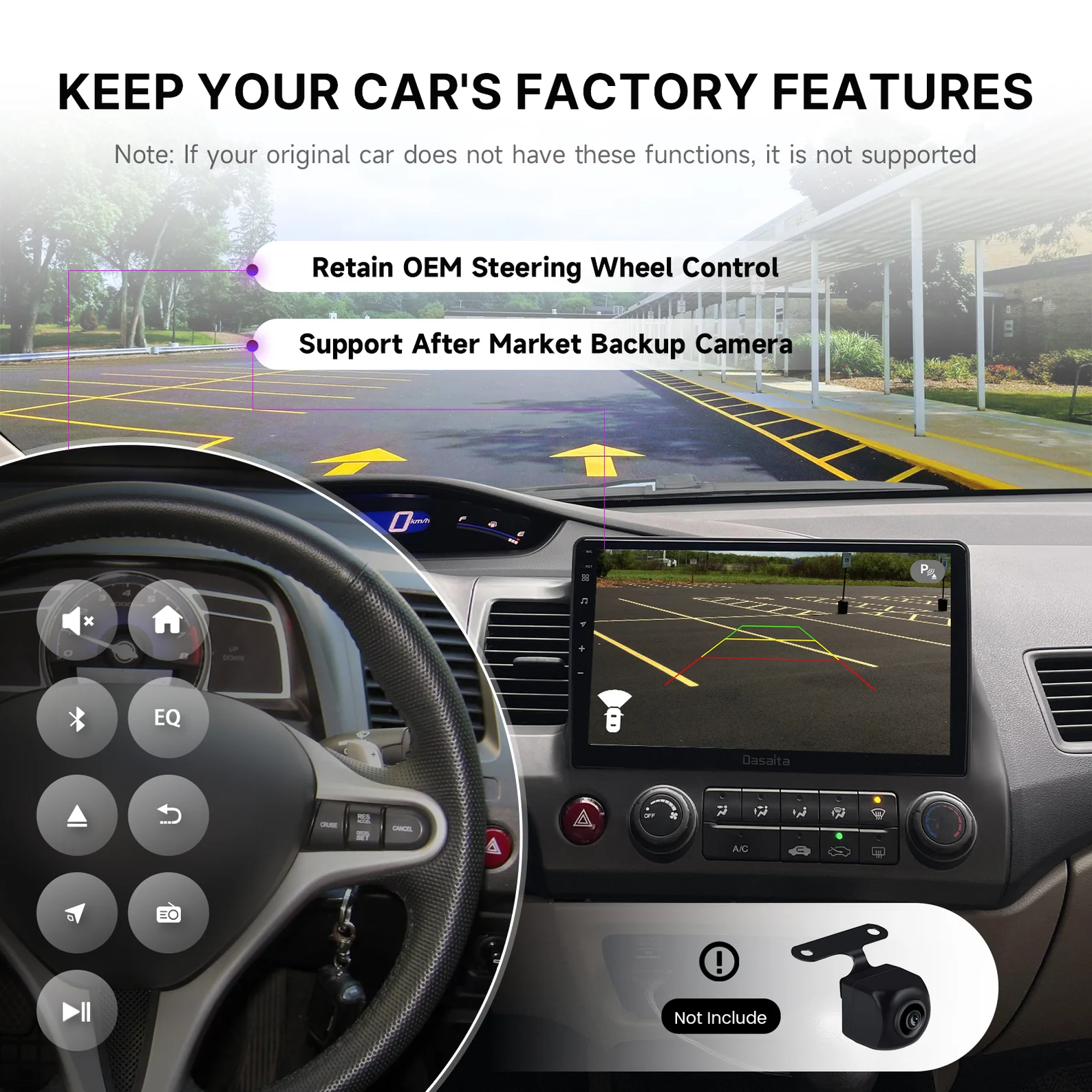 Dasaita Android car stereo,Honda Civic 2007-2011 head unit,Wireless CarPlay Honda Civic,Android Auto Honda Civic,10.2-inch touchscreen car radio,Honda Civic 8th gen multimedia upgrade,2007-2011 Honda Civic radio replacement,Honda Civic single dual screen head unit,Honda Civic factory steering control compatible,DSP audio Honda Civic,QLED display car stereo,GPS navigation Honda Civic,Honda Civic 2007-2011 wireless CarPlay upgrade,Honda Civic infotainment upgrade,Android 13 car stereo,Wireless Android Auto