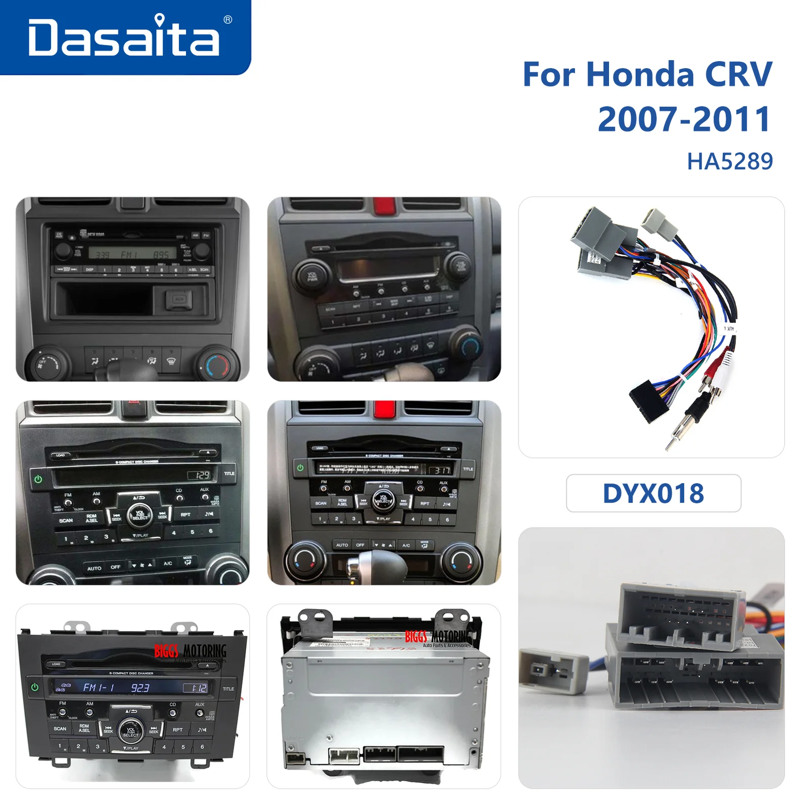 Dasaita Honda CR-V 2007-2011 Head Unit, Android Car Stereo Wireless CarPlay, 9” Touchscreen GPS Navigation, DSP Car Radio for CR-V, Plug-and-Play Android Auto, Honda CR-V DVD Multimedia Player,Honda CRV 3rd gen multimedia upgrade,2007-2011 Honda CRV radio replacement,Honda CRV single/dual screen head unit,Honda CRV factory steering control compatible,Dasaita Android car stereo,Honda CRV 2007-2011 head unit,Wireless CarPlay Honda CRV,Android Auto Honda CRV,Honda CRV 8th gen multimedia upgrade,2007-2011 Honda CRV radio replacement,DSP audio Honda CRV,QLED display car stereo,GPS navigation Honda CRV