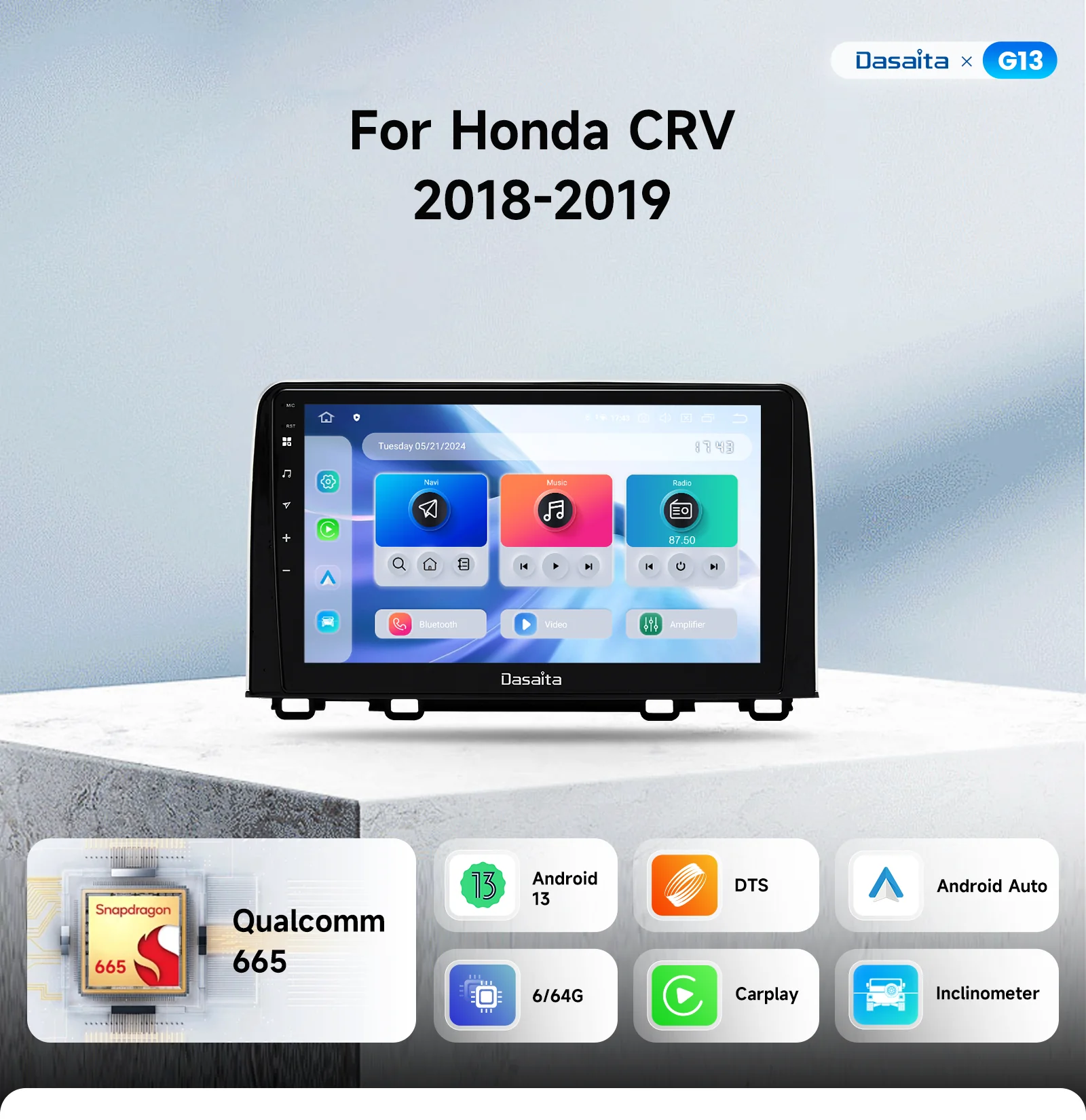 Dasaita Honda CR-V car stereo 2018-2019,Honda CR-V 4th gen Android head unit,Wireless CarPlay Honda CR-V stereo upgrade,DSP car radio for Honda CR-V 2018-2019,Dasaita Android head unit Honda CR-V 4th gen,Plug and play Android stereo for Honda CR-V 2018-2019,Honda CR-V car radio,Wireless CarPlay DSP audio Honda CR-V head unit,Honda CR-V 4th gen stereo upgrade retain steering controls,Android 13 car stereo for Honda CR-V 2018-2019,Honda CR-V multimedia system,Dasaita car radio compatible with Honda CR-V rearview camera,Dasaita Wireless CarPlay DSP Android Head Unit for Honda CR-V 4th Gen 2018-2019,