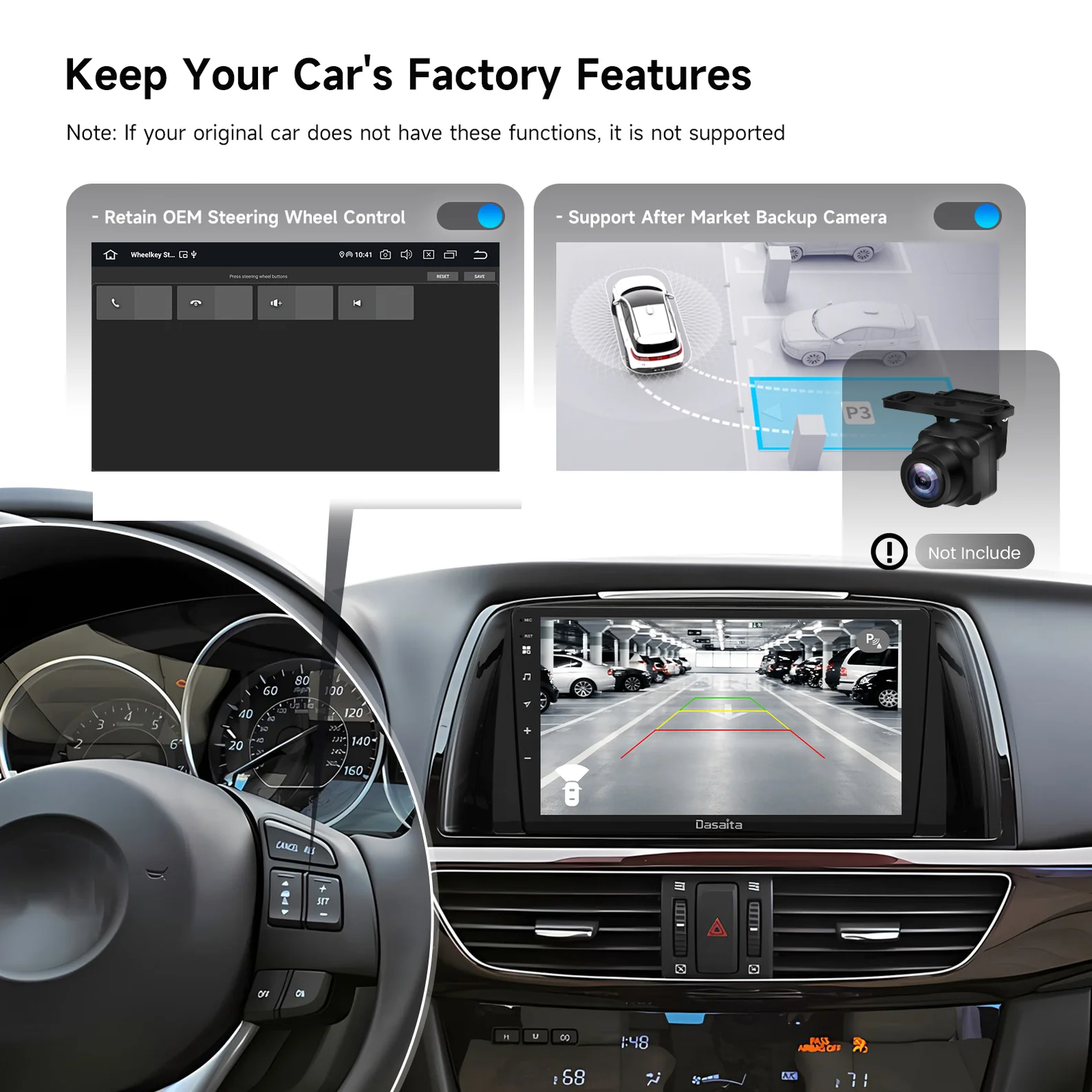 Dasaita Mazda 6 2013-2015 Android Car Stereo,Mazda Atenza 3rd Gen Touchscreen Navigation,Dasaita Android 10 Head Unit for Mazda 6,Mazda 6 2014 CarPlay Android Auto Upgrade,Dasaita 9