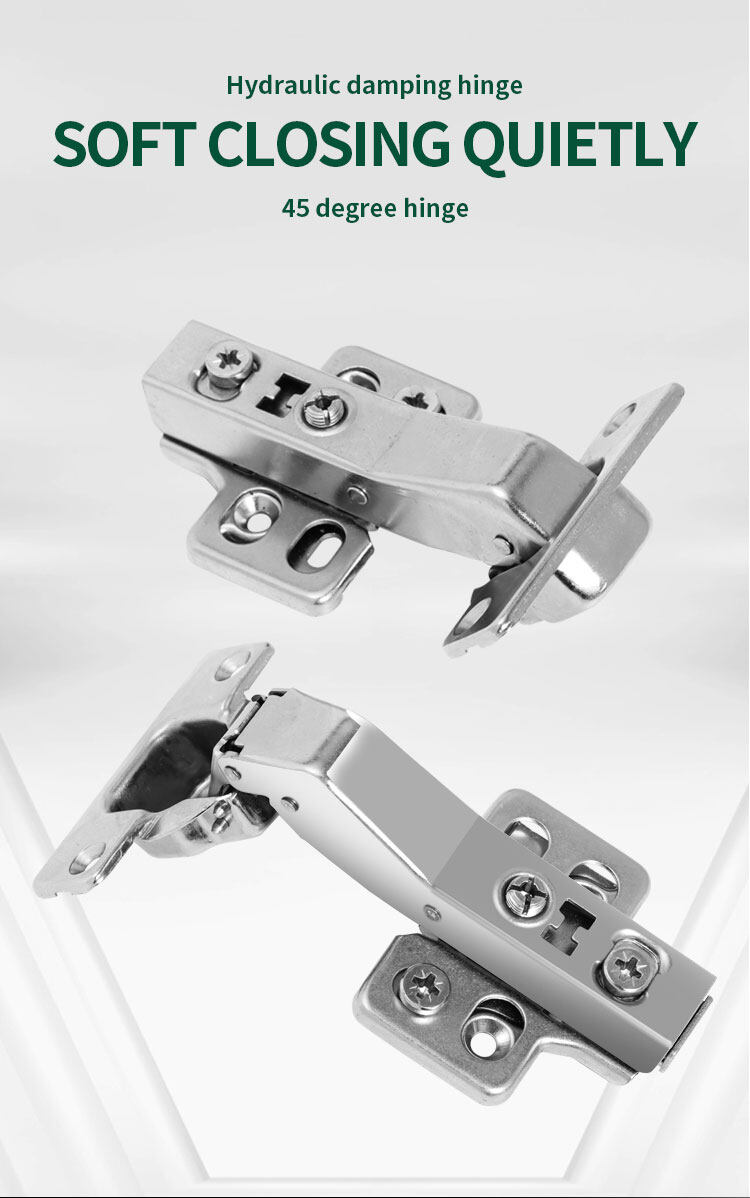 Angle Soft Close door Hinge,Hydraulic cabinet Hinge,45 degree hinge