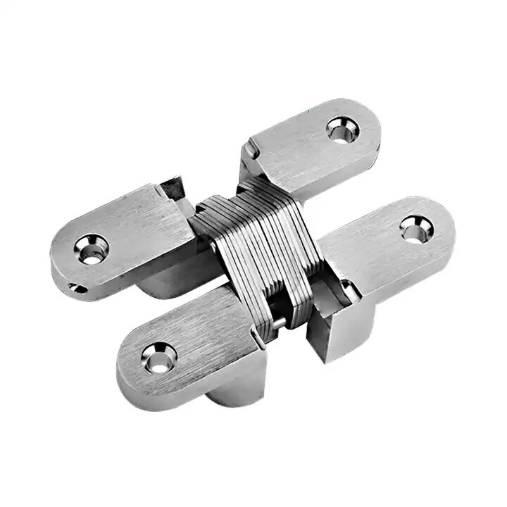 Professional furniture hinges supplier 180 degree invisible cross furniture door hinge