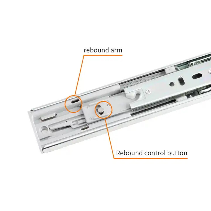 soft close drawer slide,45mm drawer slides,push to open drawer slides