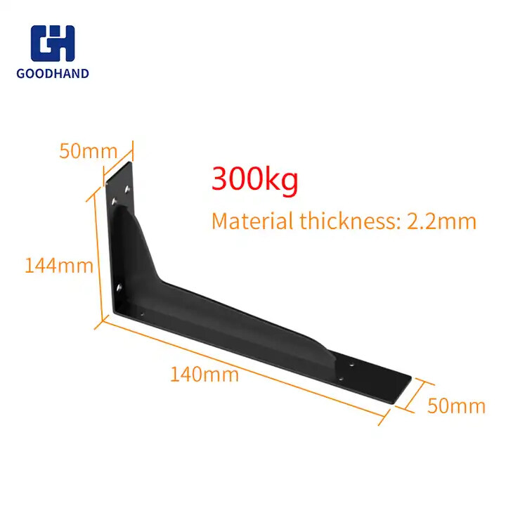 GH H06 90 Degree Wall Mounting Corner Shelf Bracket 12 Inch Folding Shelf Brackets