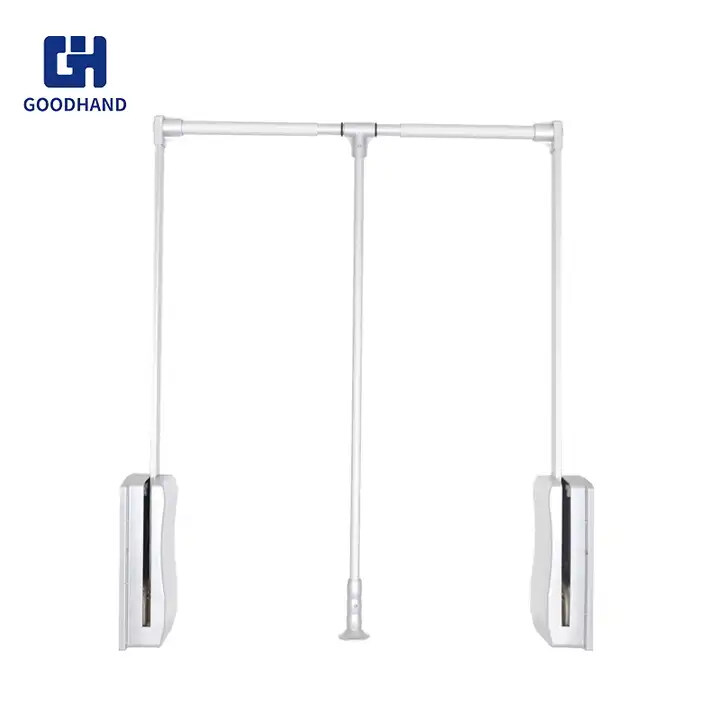 High Quality Durable Metal Pull Down Closet Rod Wardrobe Hardware Pull Down Closet Rod Pull Down Wardrobe Lift