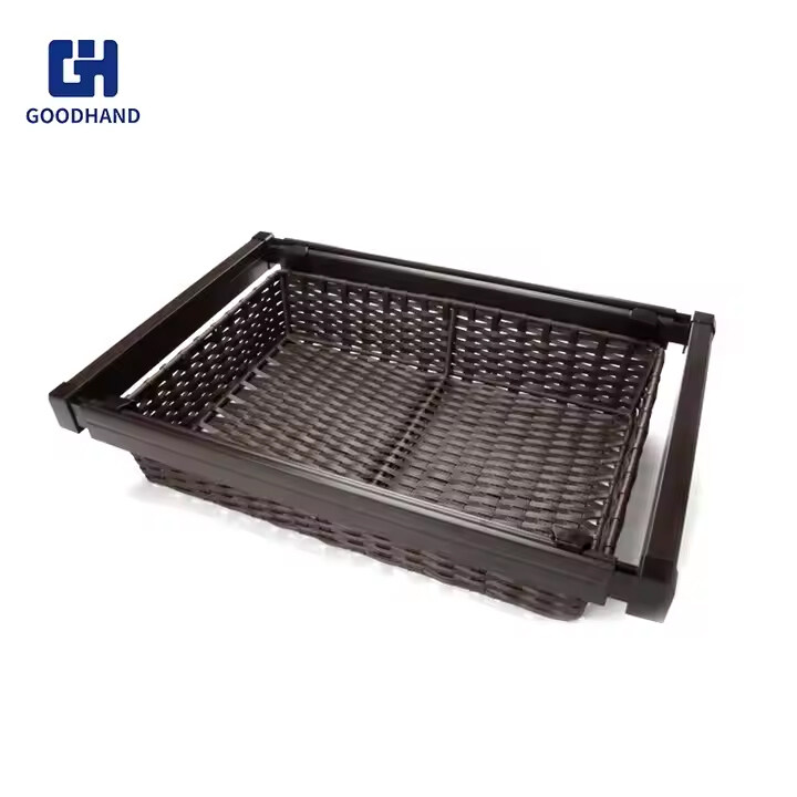 organizer soft close sliding drawer pull out rattan storage basket,Drawer Sliding Storage Rattan Basket,wardrobe accessories