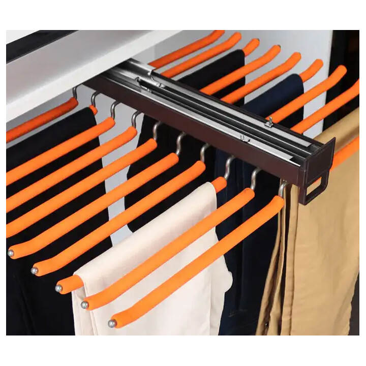 pull out wardrobe trouser rack,Soft Close Pants Trousers Rack,Pull Out Trouser Rack