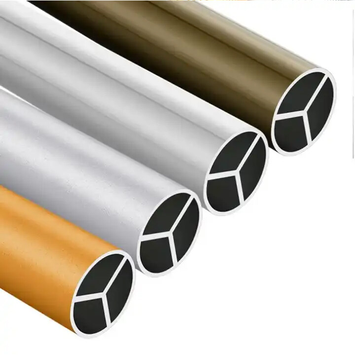 ASTM titanium seamless pipe customized diameter alluminum alloy cutain rods rails with accessories,oval wardrob rail 30 x15mm chrome plated matt nickel plated steel anodised aluminium wardrobe rail stell plastic rack pipe tube,Fashionable trend low price wholesale aluminium curtain track iron tubes chrome plated  clothes hanger track rail tube pipe