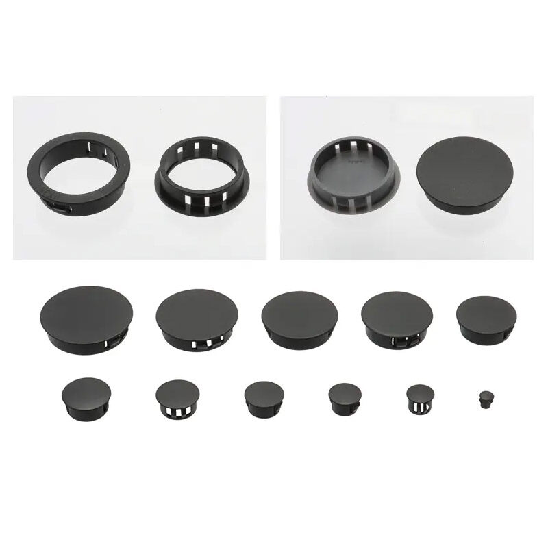 Snap-in bushing SB series nylon snap-fit bushing Bushing Grommet Protector Round Snap Panel,Black Snap Bushing 1.18