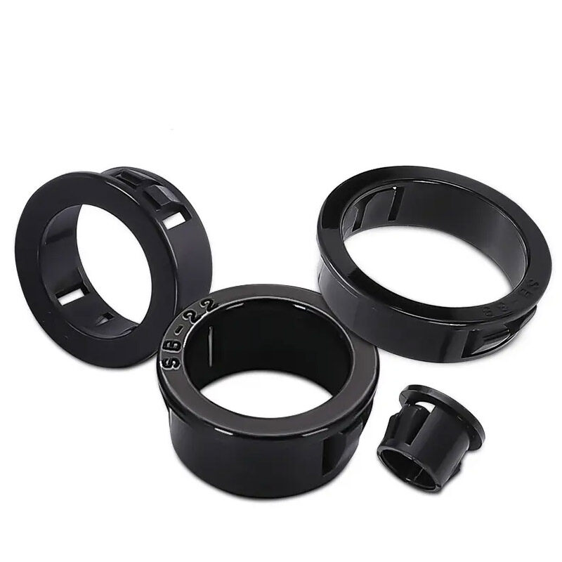 Snap-in bushing SB series nylon snap-fit bushing Bushing Grommet Protector Round Snap Panel,Black Snap Bushing 1.18