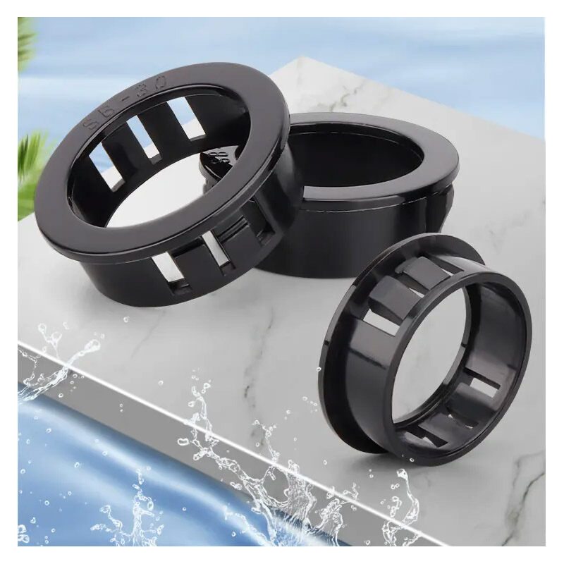 Snap-in bushing SB series nylon snap-fit bushing Bushing Grommet Protector Round Snap Panel,Black Snap Bushing 1.18