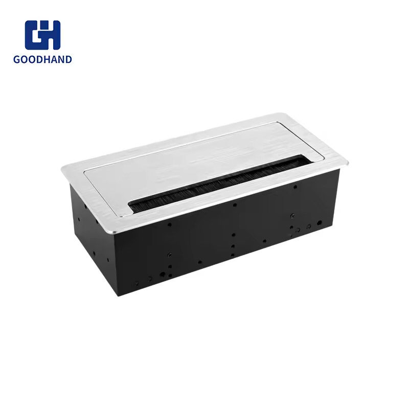 GH D05 High Quality Office Fitting Cable Management Aluminum Grommet Computer Desk  Grommets With Socket