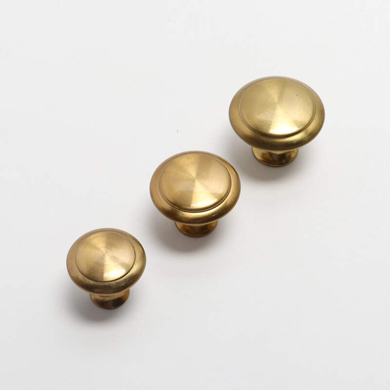 Round Drawer Handle Knobs,Stainless Steel Cabinet Knobs,Gold Round Knob