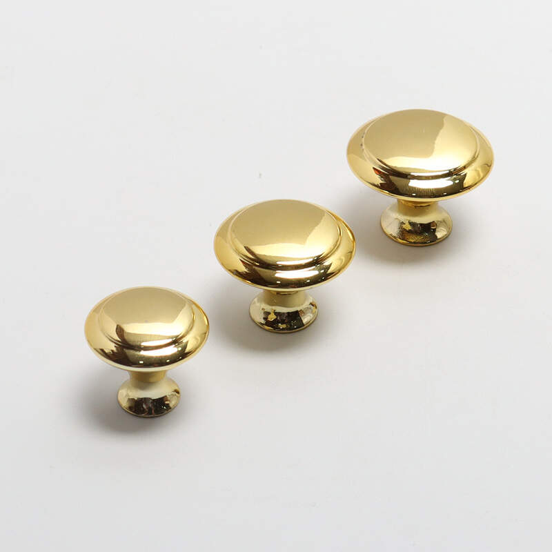 2024 The Best Price Stainless Steel Cabinet Knobs Gold Color Round Drawer Handle Knobs