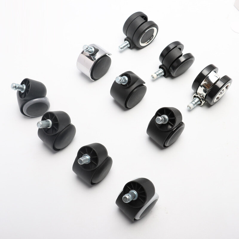 Plastic Chair Caster Wheels,1.5 Inch Caster Wheel,Black Chair Caster Wheels